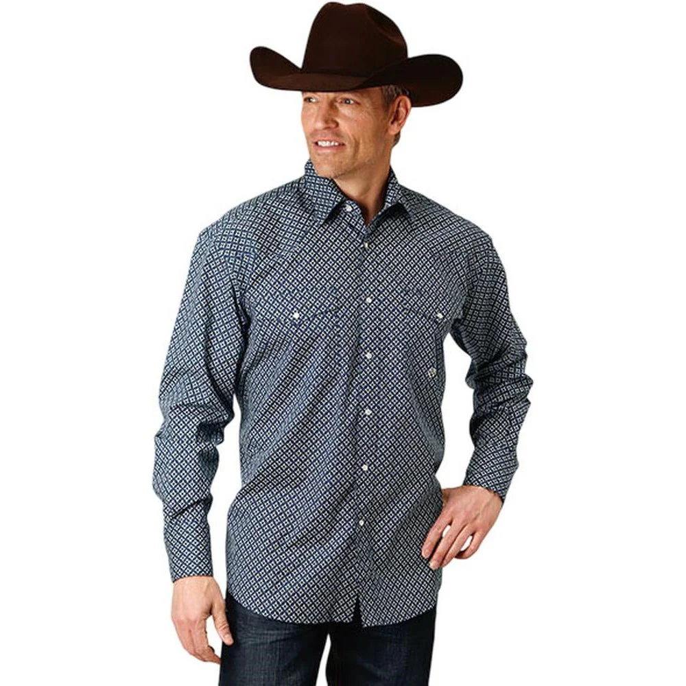 Roper - Mens Long Sleeve Shirt Amarillo Stretch Poplin Western