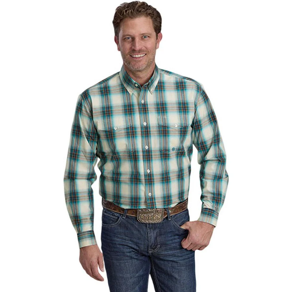 Roper - Mens Long Sleeve Shirt Amarillo Taos Turquoise Western