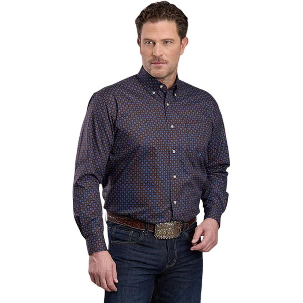 Roper - Mens Long Sleeve Shirt Amarillo Winter Sky Western