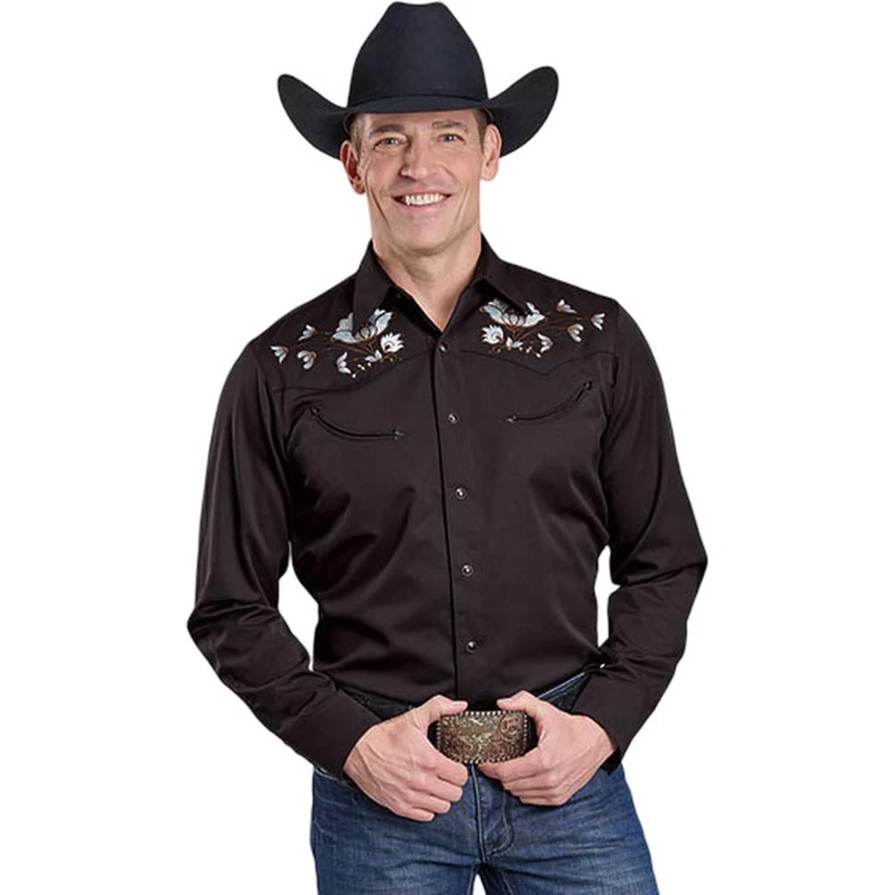 Roper - Mens Old West Collection Long Sleeve Western Shirt - Image 2