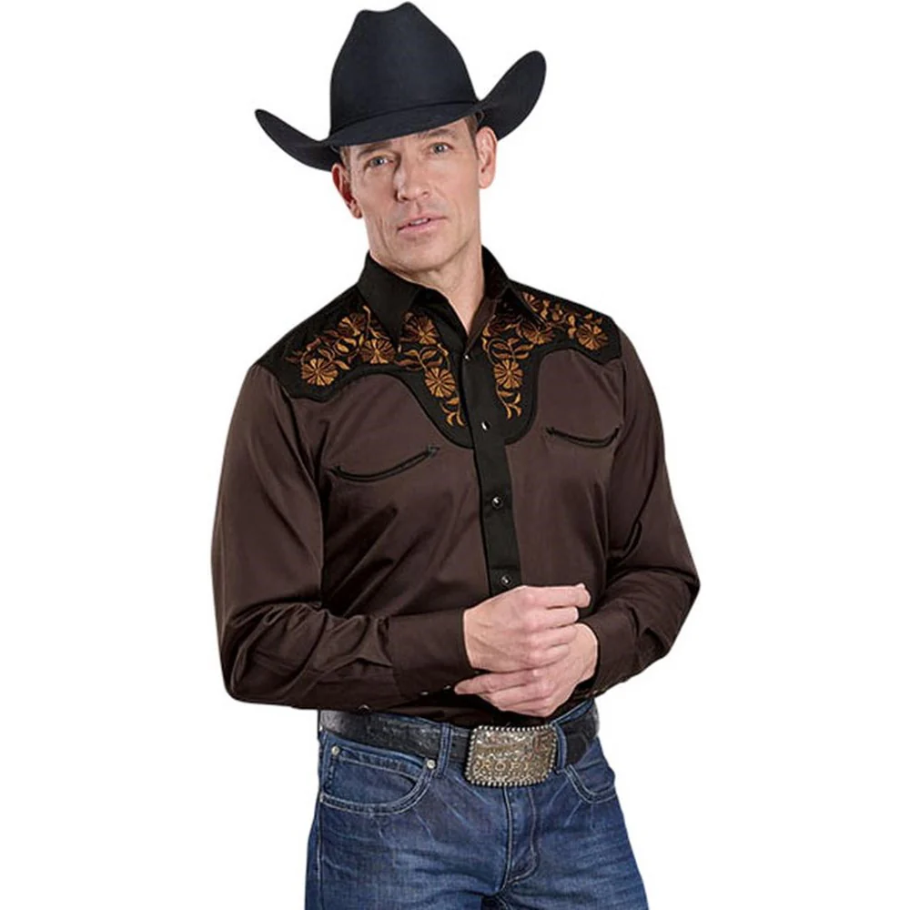 Roper - Mens Old West Collection Long Sleeve Western Shirt