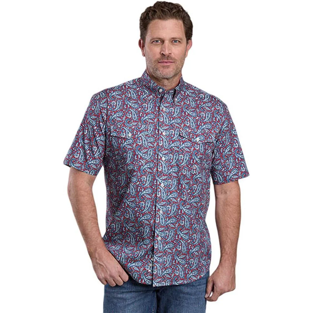 Roper - Mens Short Sleeve Shirt Amarillo American West Western