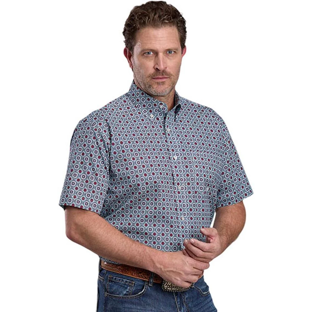 Roper - Mens Short Sleeve Shirt Amarillo American West Western