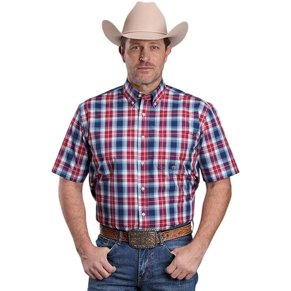 Roper - Mens Short Sleeve Shirt Amarillo American West Western