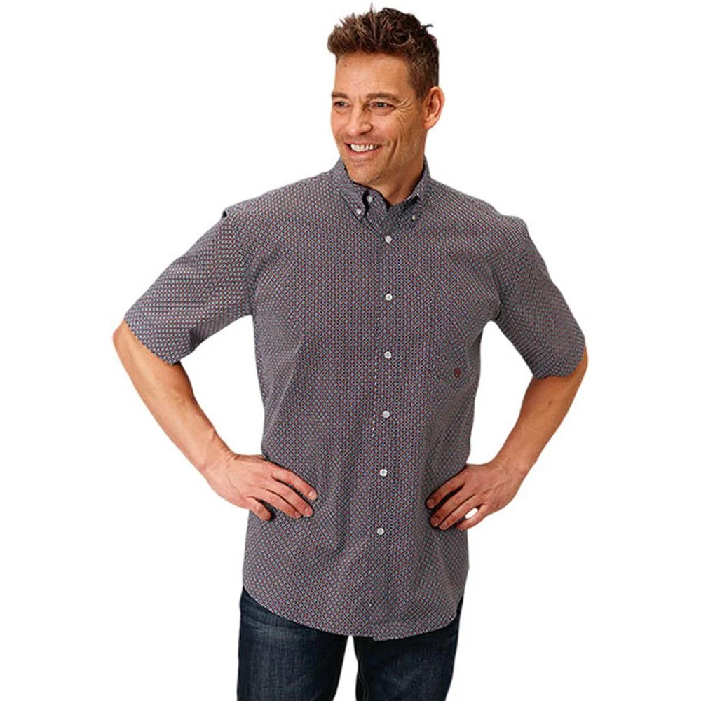 Roper - Mens Short Sleeve Shirt Amarillo Independence Western - Image 2