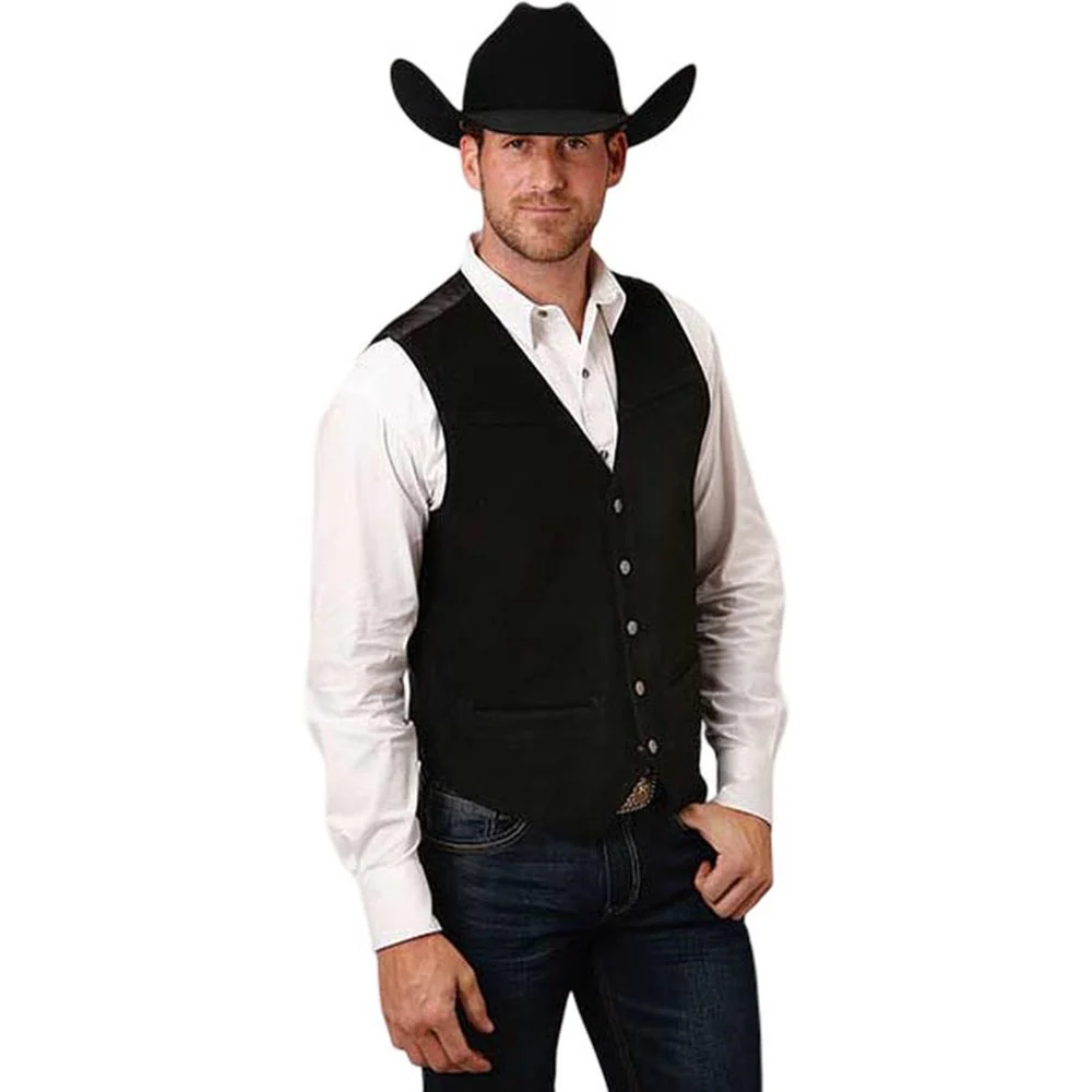 Roper - Mens Vest Faux Western Leather - Image 2