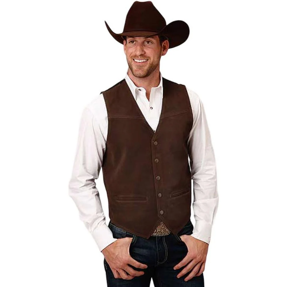 Roper - Mens Vest Faux Western Leather - Image 2