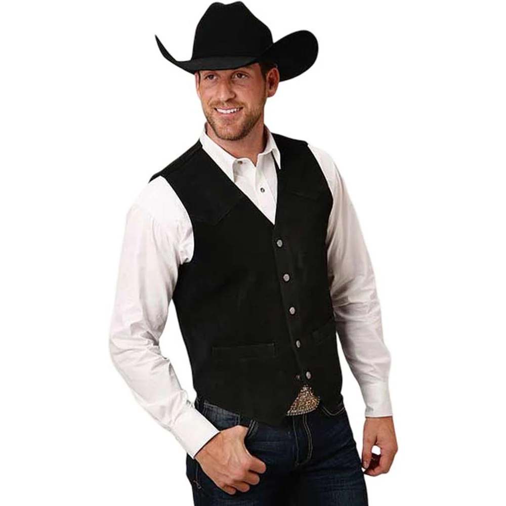 Roper - Mens Vest Faux Western Leather