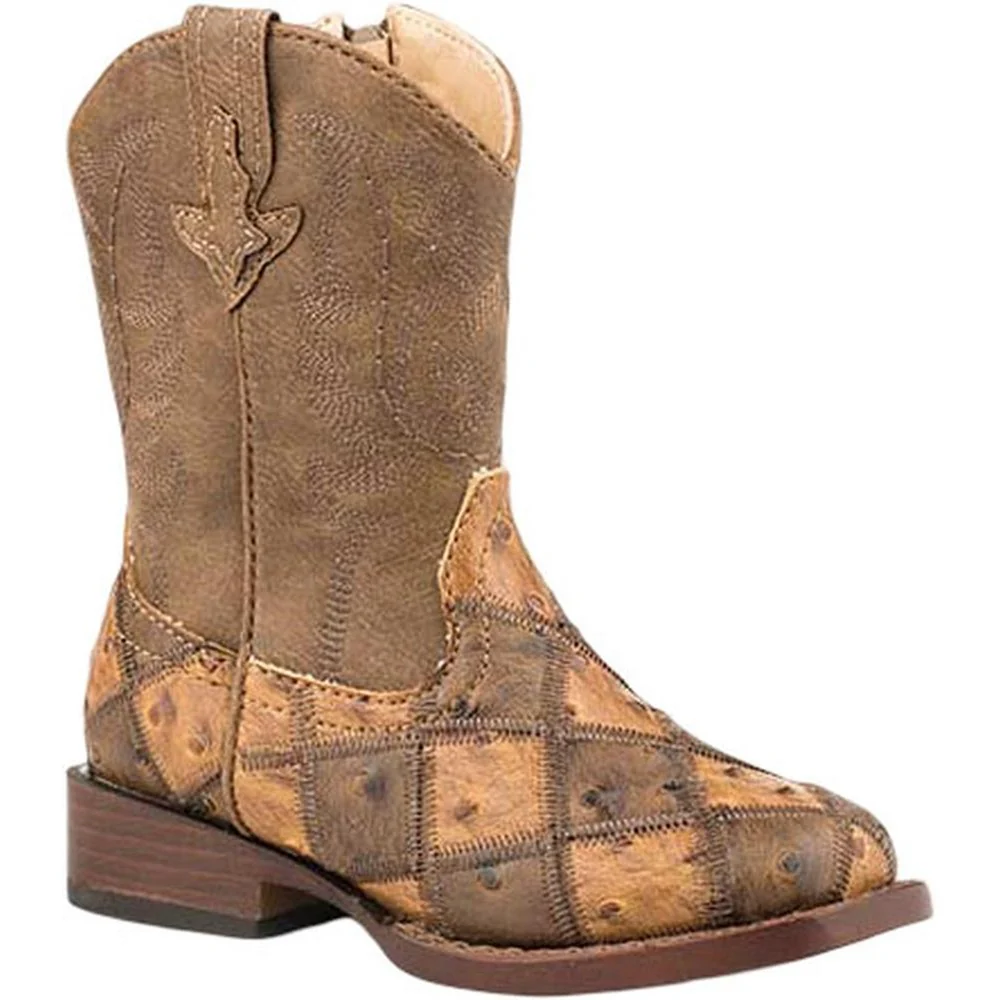 Roper - Toddlers Bird Blocks Western Boot - Image 2