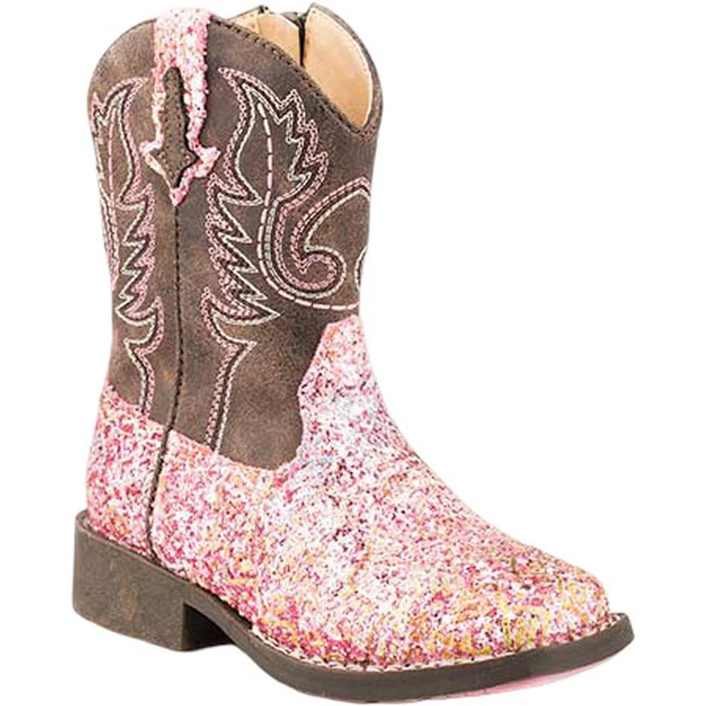 Roper - Toddlers Glitter Aztec Boot