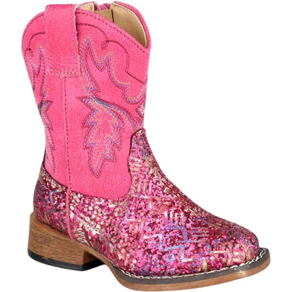 Roper - Toddlers Glitter Aztec II Western Boot - Image 2
