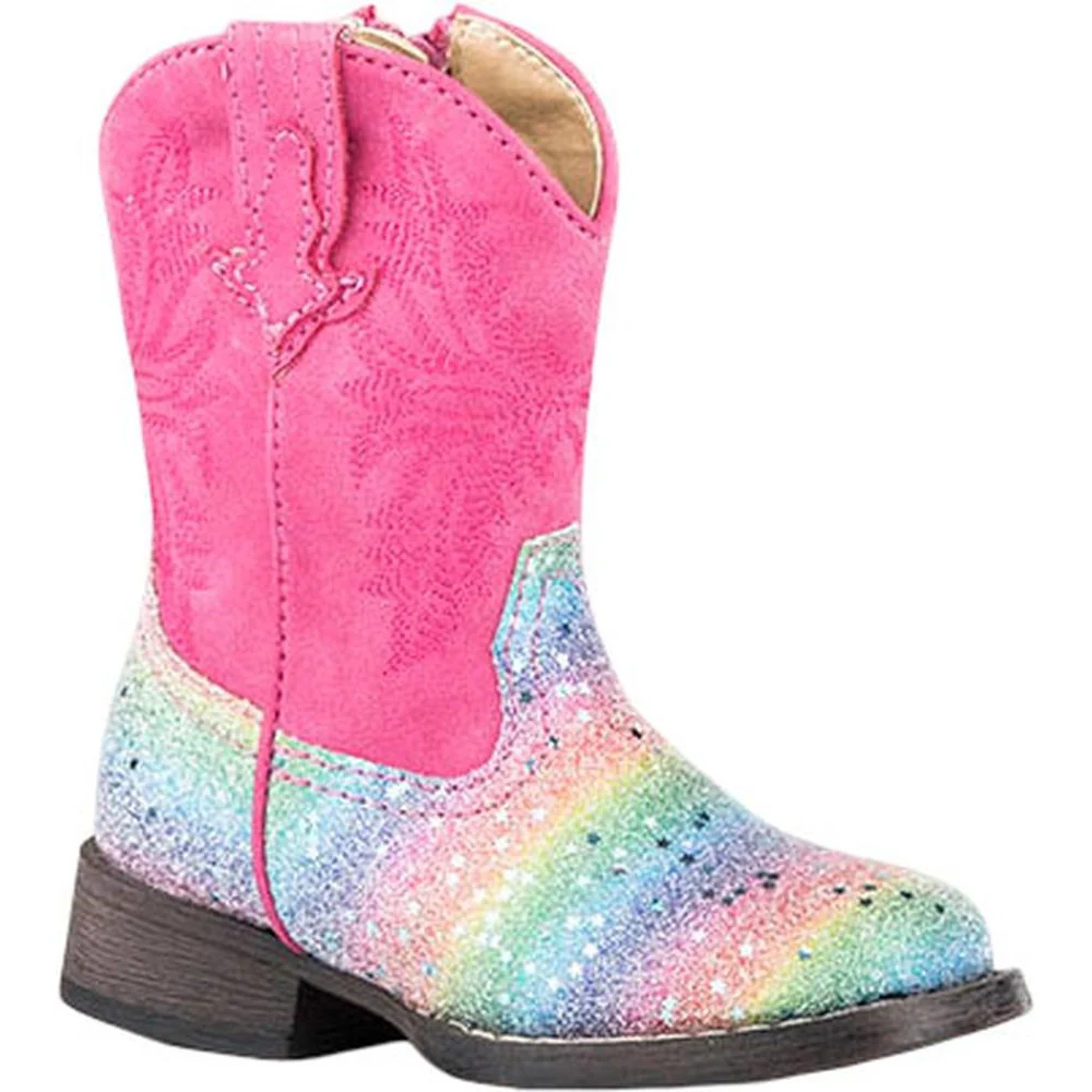 Roper - Toddlers Glitter Rainbow Boot
