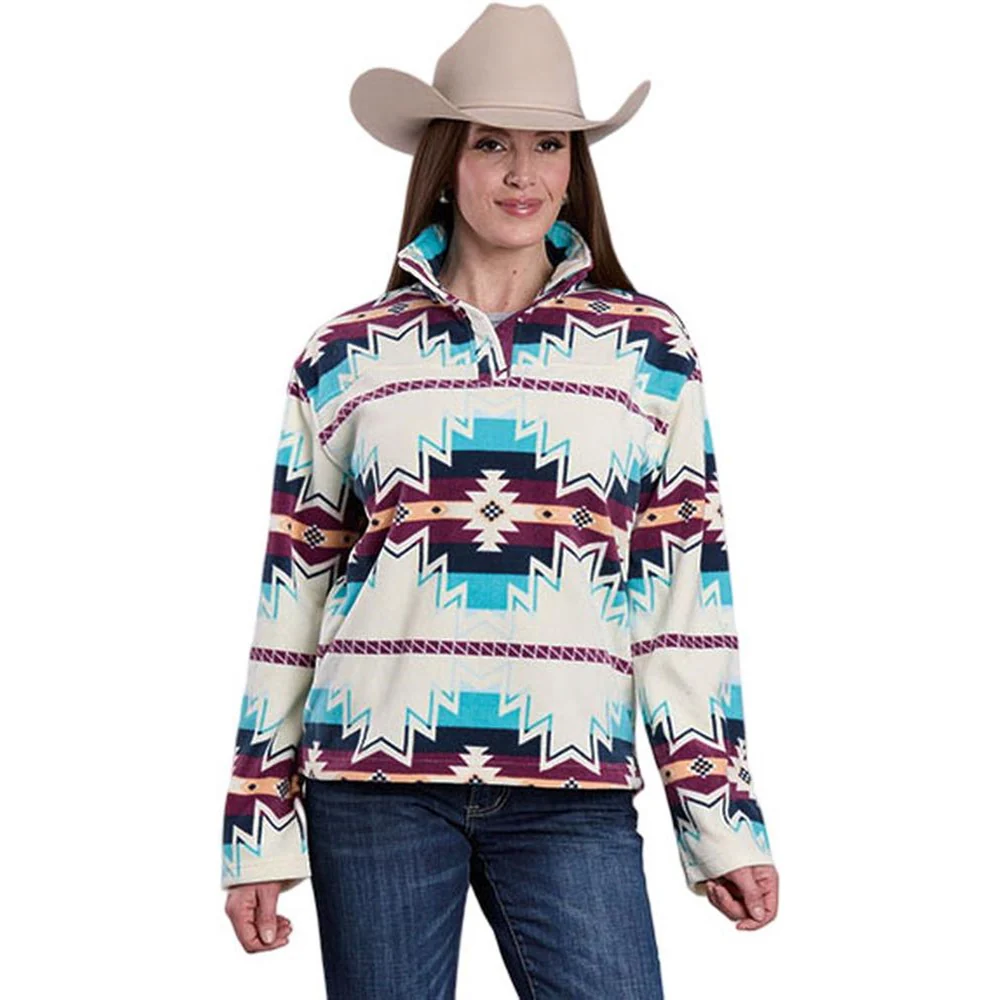 Roper - Womens Active Top Micro Fleece Pullover Printed - Image 2