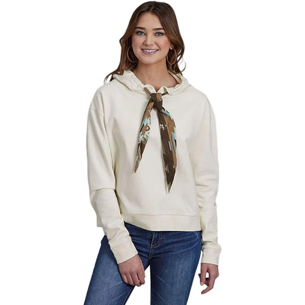 Roper - Womens Fall I Five Star Cream Cotton Fleece Hoodie Outerwear - Image 2