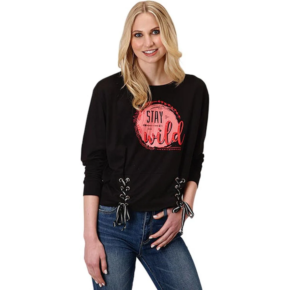 Roper - Womens Fall I Five Star Micro French Terry Long Sleeve Sweatshirt - Image 2