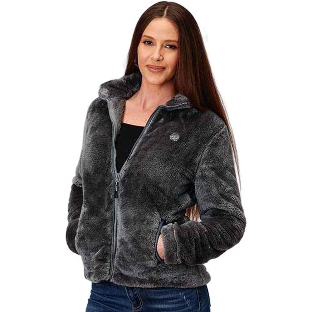 Roper - Womens Fuzzy Fleece Jacket - Image 2