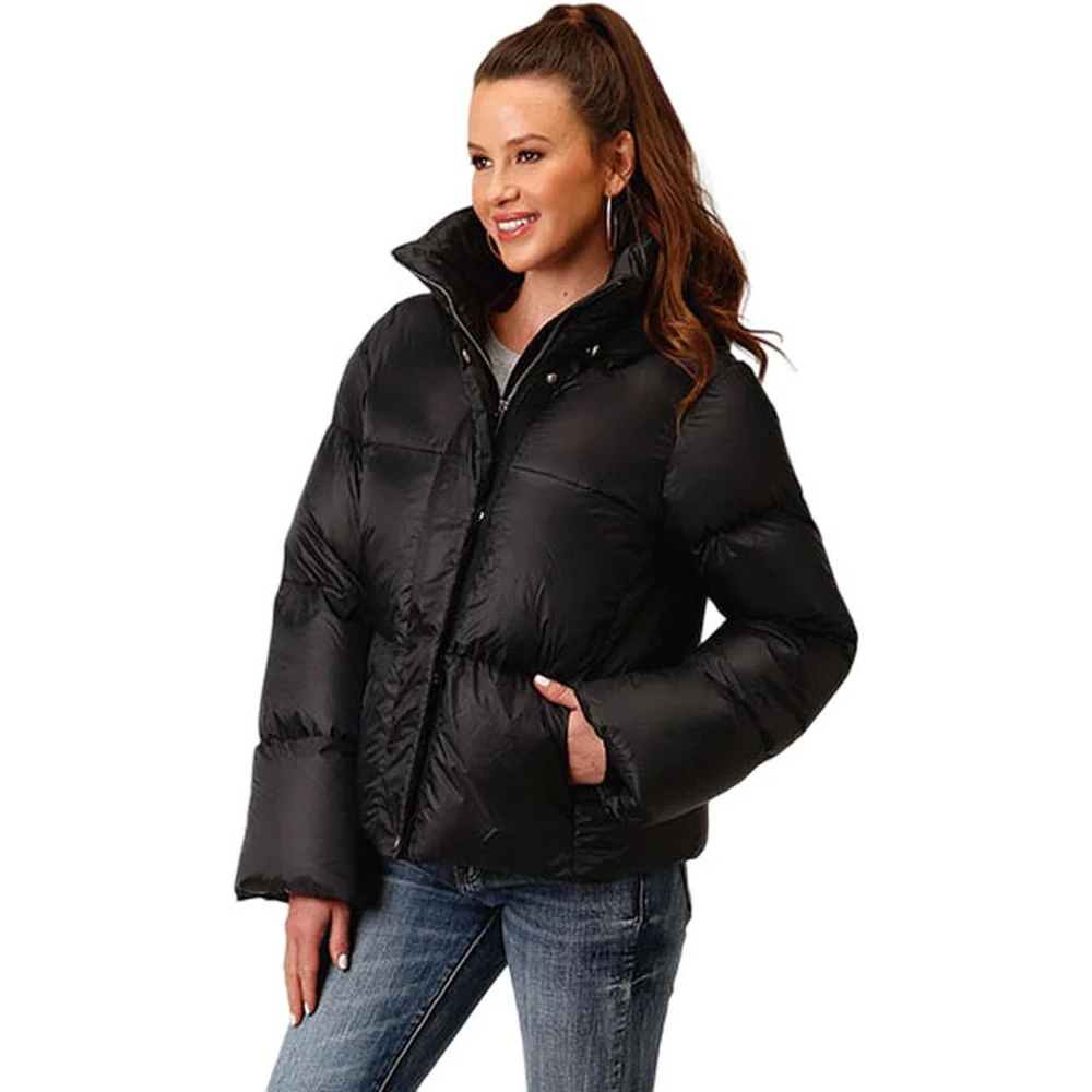 Roper - Womens Jacket Lightweight Parachute Nylon Down Filled Puffer Hooded - Image 2