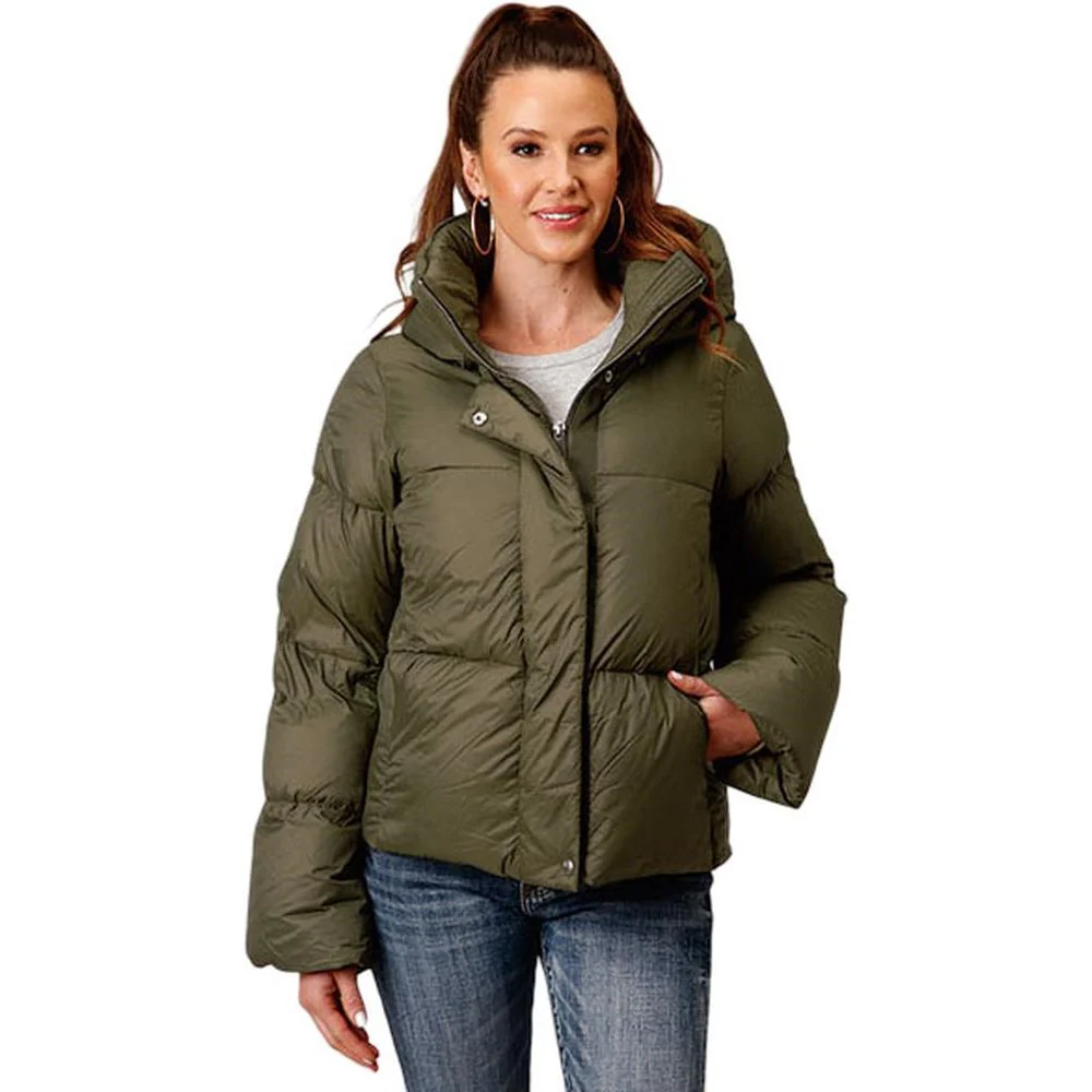 Roper - Womens Jacket Lightweight Parachute Nylon Down Filled Puffer Hooded - Image 2