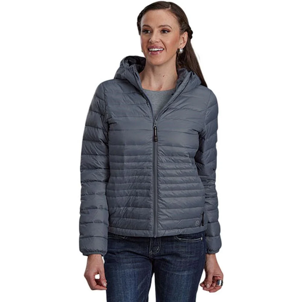 Roper - Womens Jacket Lightweight Parachute Nylon Down Filled Quilted Hooded