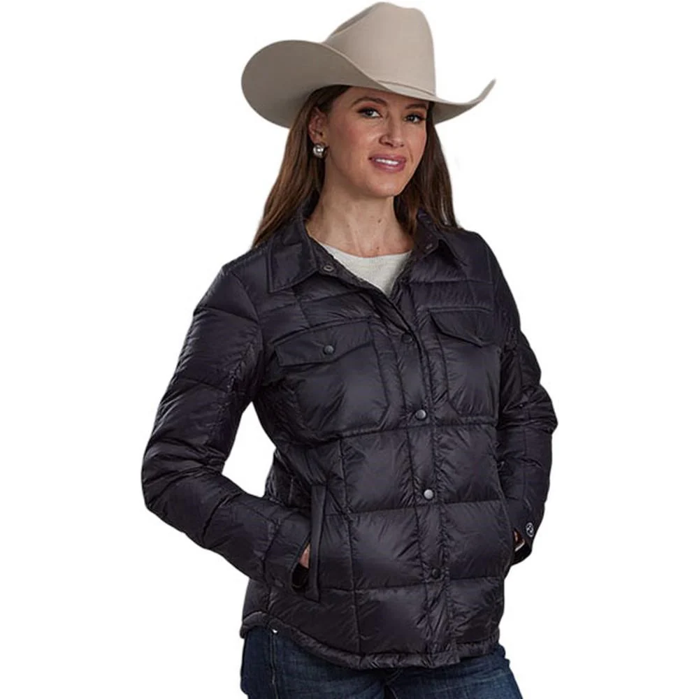 Roper - Womens Jacket Lightweight Parachute Nylon Down Filled Quilted Shirt Style - Image 2