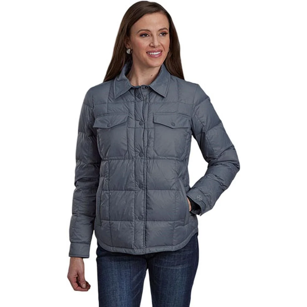Roper - Womens Jacket Lightweight Parachute Nylon Down Filled Quilted Shirt Style