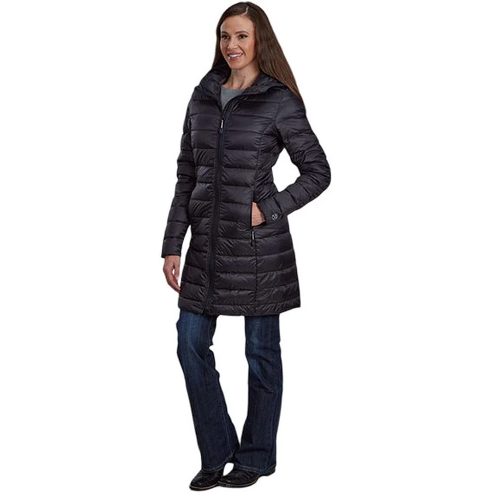 Roper - Womens Jacket Long Length Lightweight Parachute Nylon Down Filled Quilted - Image 2