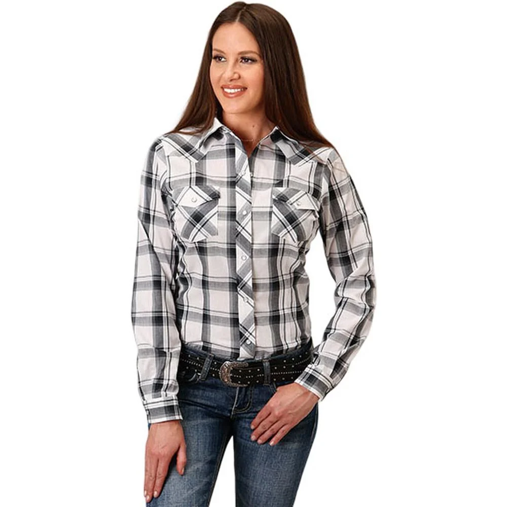 Roper - Womens Karman Classics Plaid Long Sleeve Western Shirt - Image 2