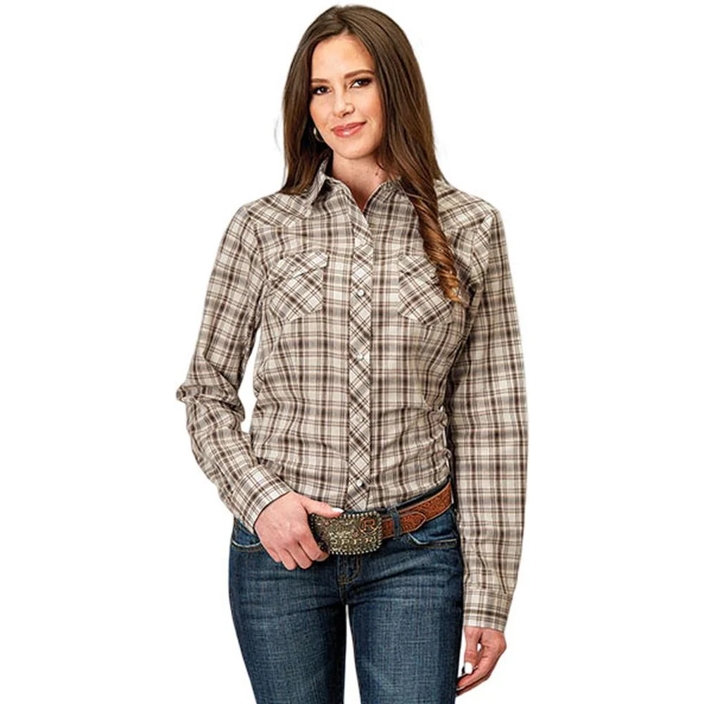 Roper - Womens Karman Classics Plaid Long Sleeve Western Shirt - Image 2