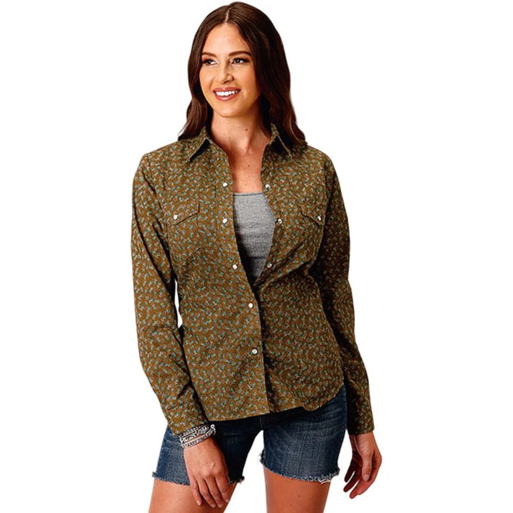 Roper - Womens Karman Classics Print Long Sleeve Western Shirt