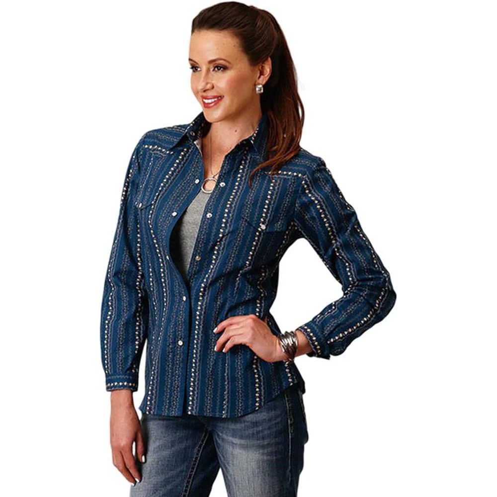 Roper - Womens Karman Classics Print Long Sleeve Western Shirt