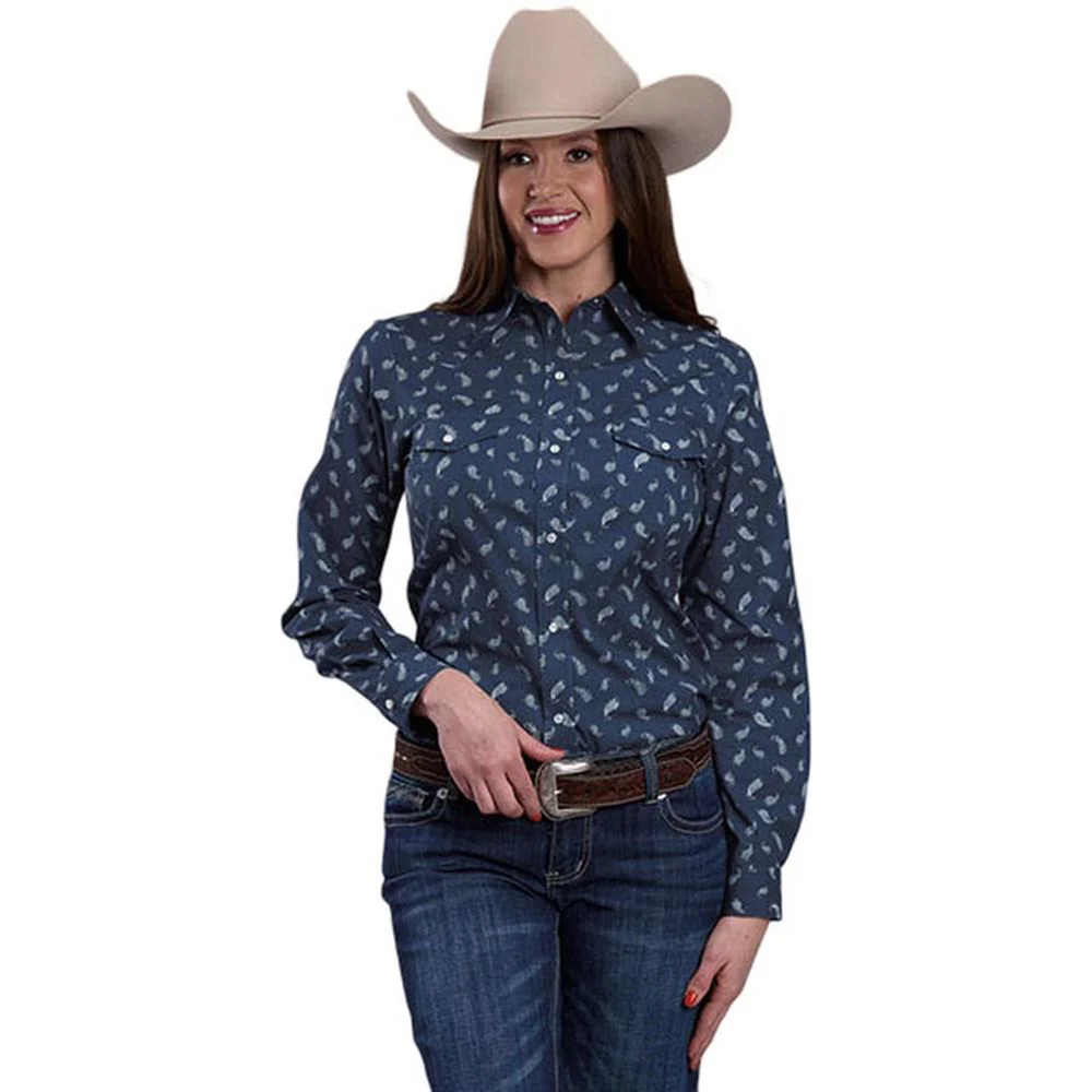 Roper - Womens Karman Classics Print Long Sleeve Western Shirt - Image 2