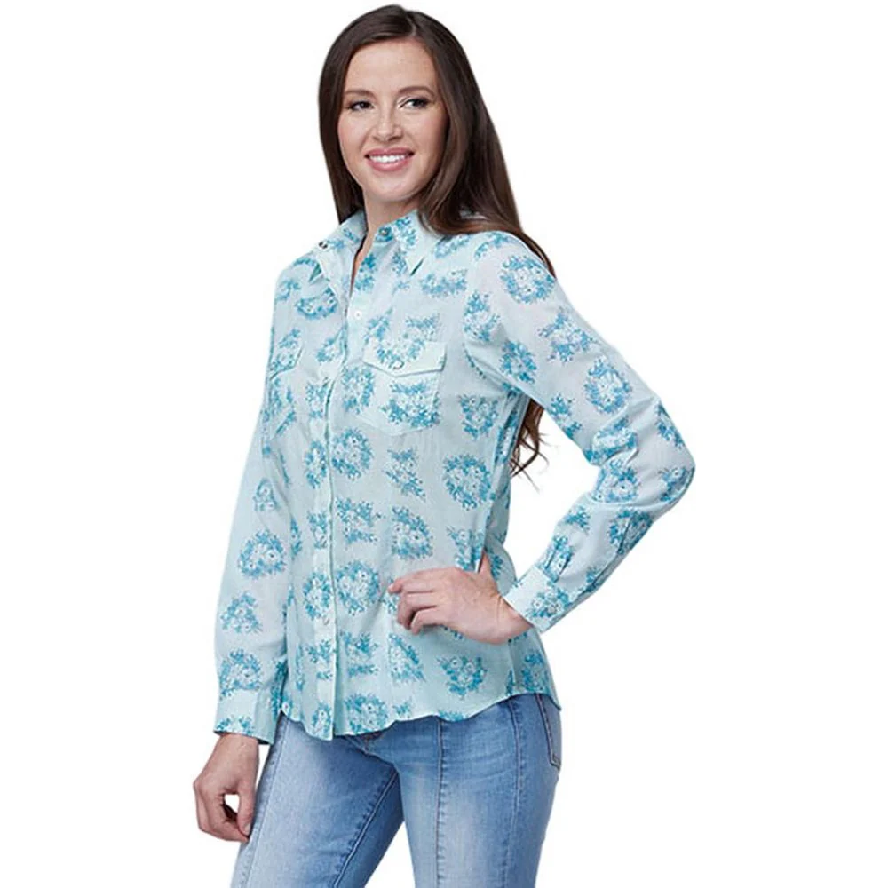 Roper - Womens Karman Classics Print Long Sleeve Western Shirt - Image 2