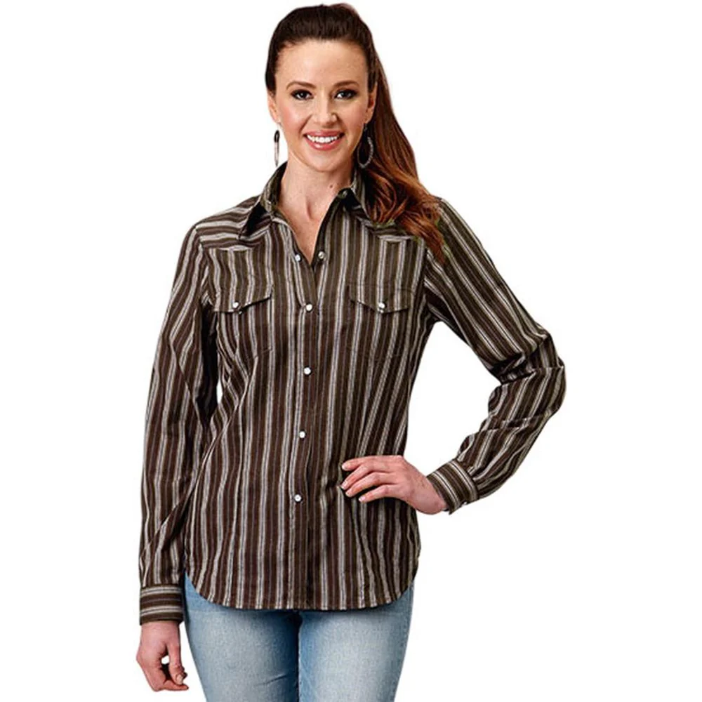 Roper - Womens Karman Classics Stripe Long Sleeve Western Shirt