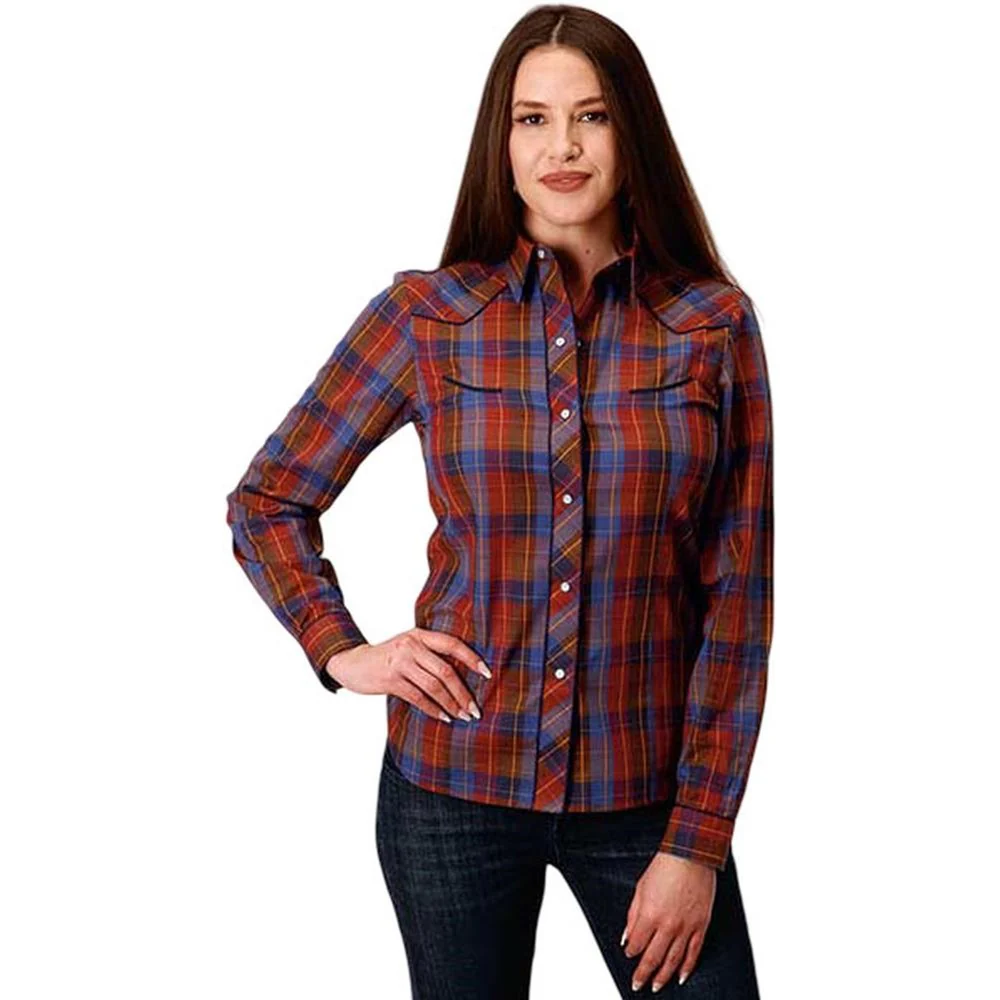 Roper - Womens Karman Special Styles Plaid Long Sleeve Western Shirt - Image 2