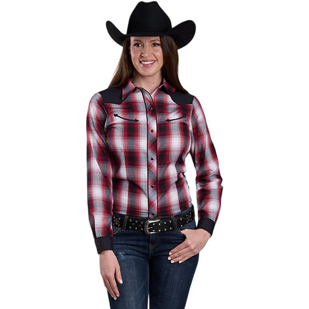 Roper - Womens Karman Special Styles Plaid Long Sleeve Western Shirt - Image 2