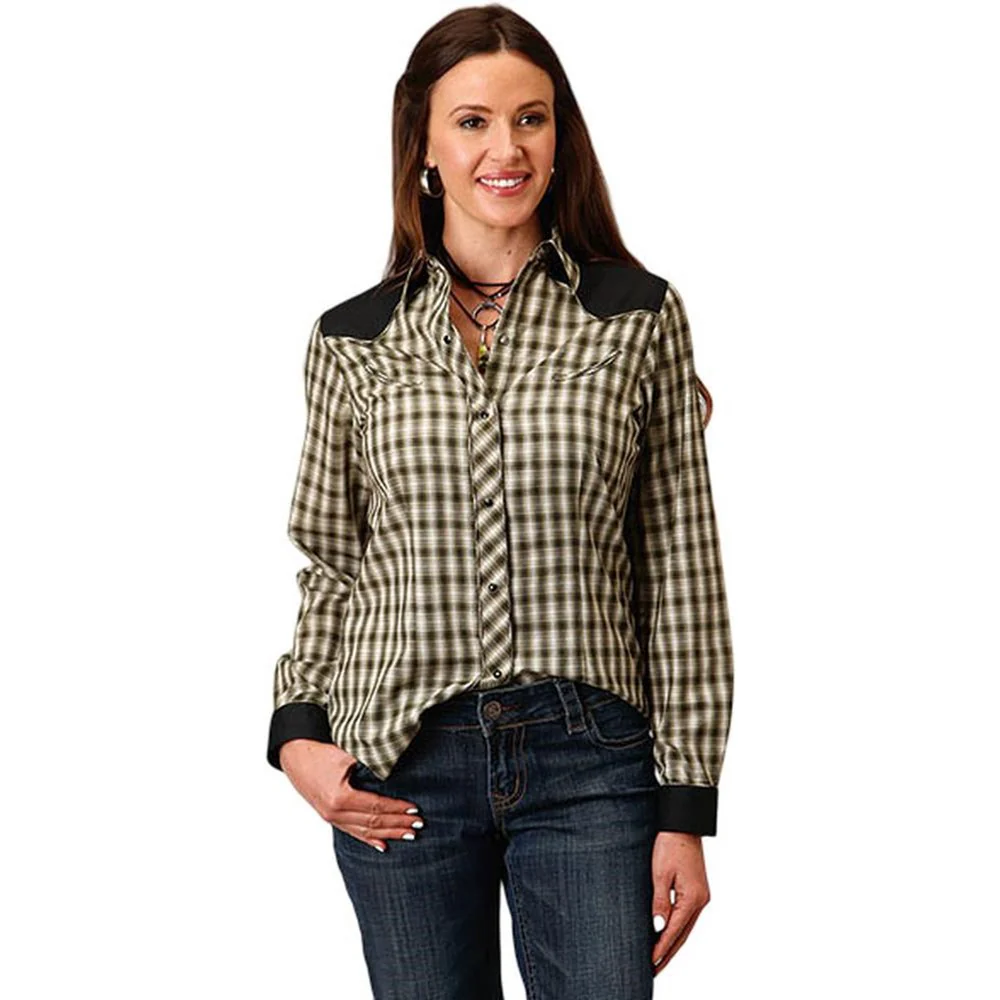 Roper - Womens Karman Special Styles Plaid Long Sleeve Western Shirt