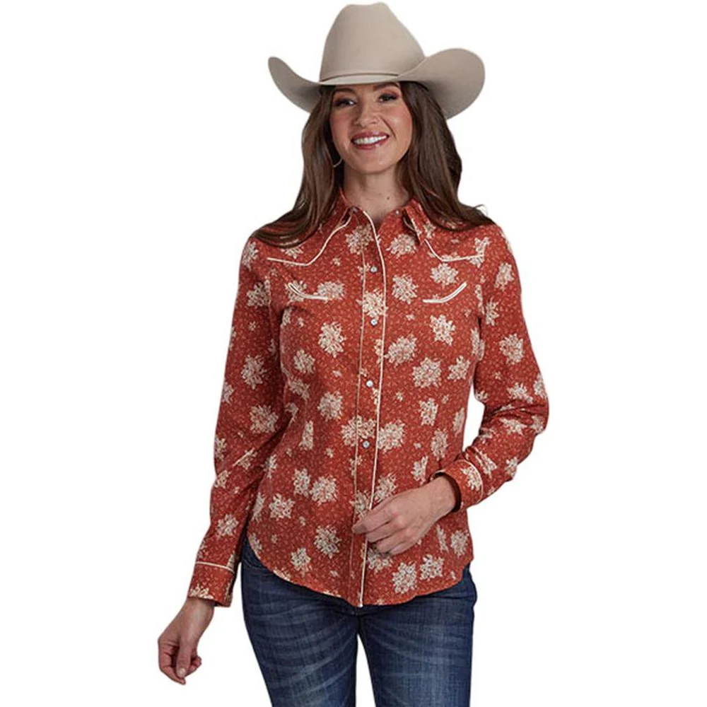 Roper - Womens Karman Special Styles Print Long Sleeve Western Shirt