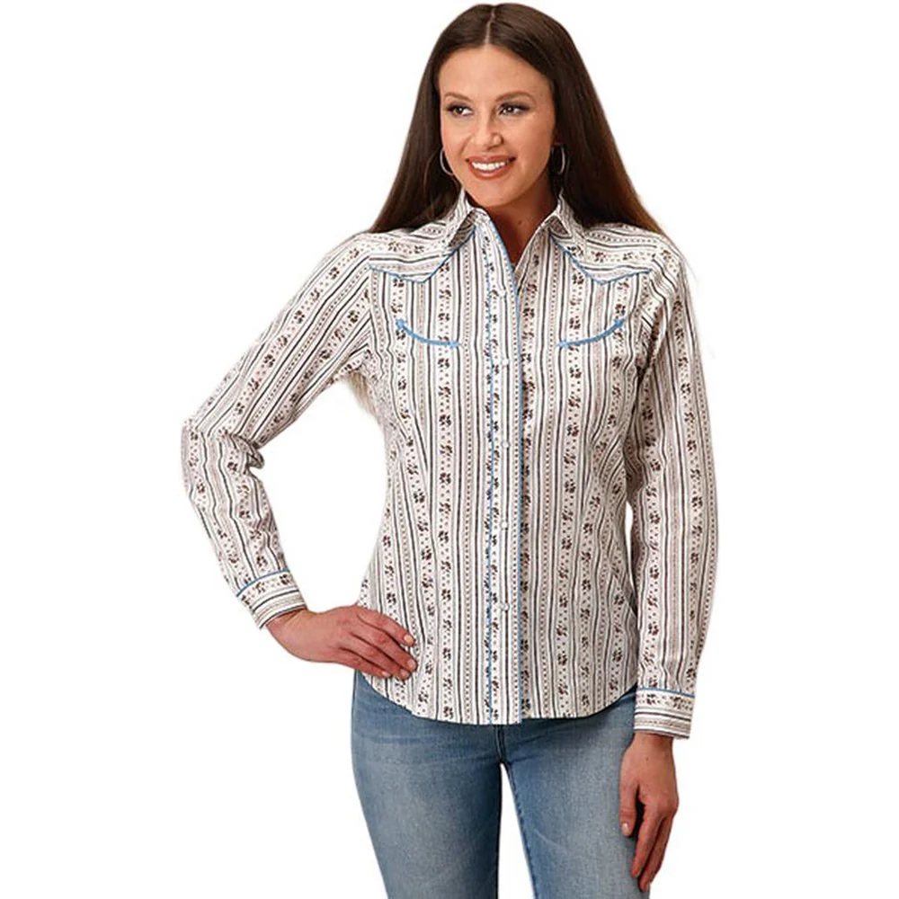 Roper - Womens Karman Special Styles Print Long Sleeve Western Shirt - Image 2