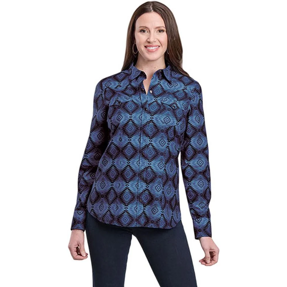 Roper - Womens Long Sleeve Aztec Print Shirt