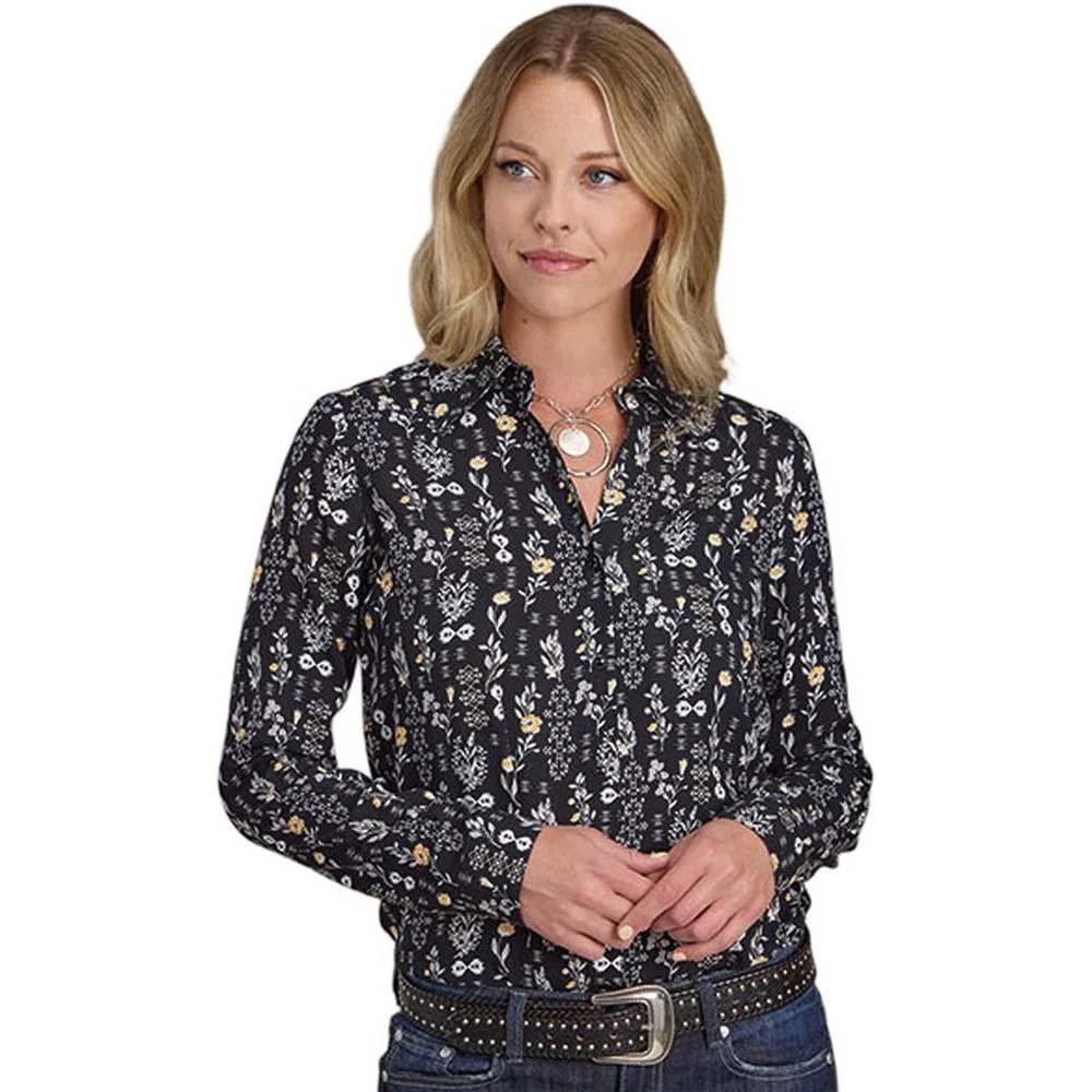 Roper - Womens Long Sleeve Collared Western Shirt