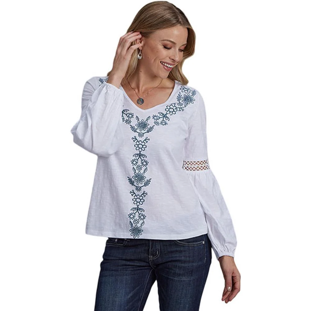 Roper - Womens Long Sleeve Peasant Blouse