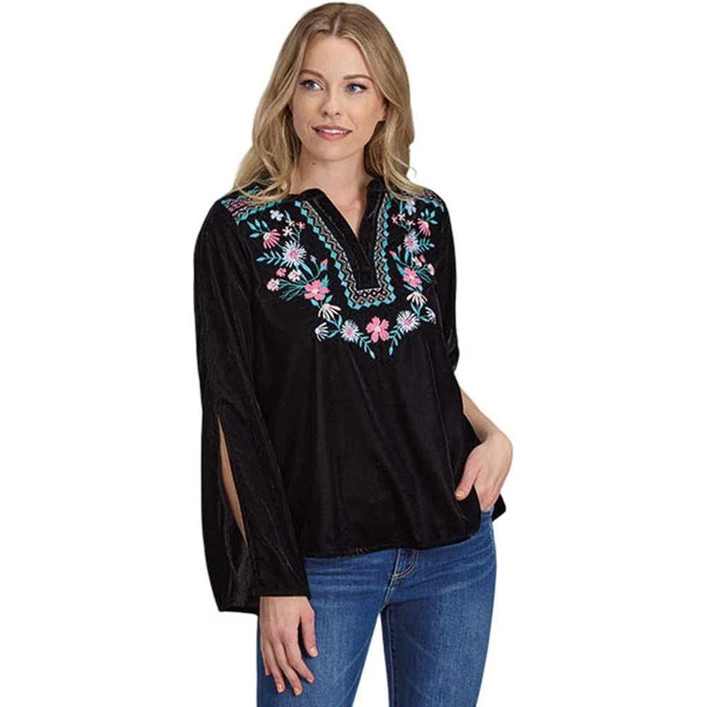 Roper - Womens Long Sleeve Peasant Blouse - Image 2