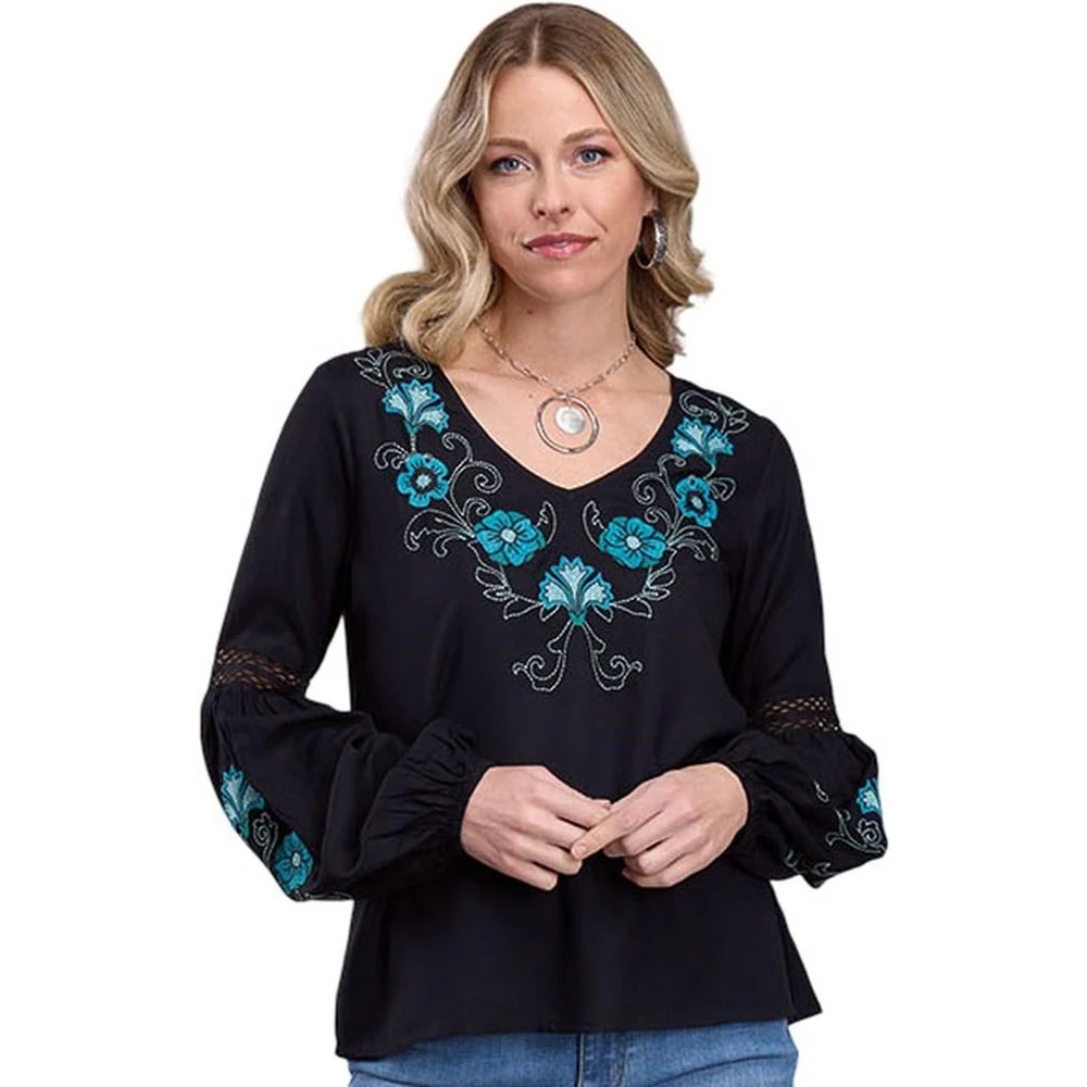 Roper - Womens Long Sleeve Peasant Blouse - Image 2