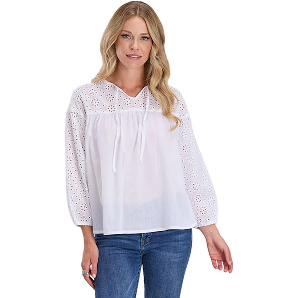 Roper - Womens Long Sleeve Peasant Blouse - Image 2