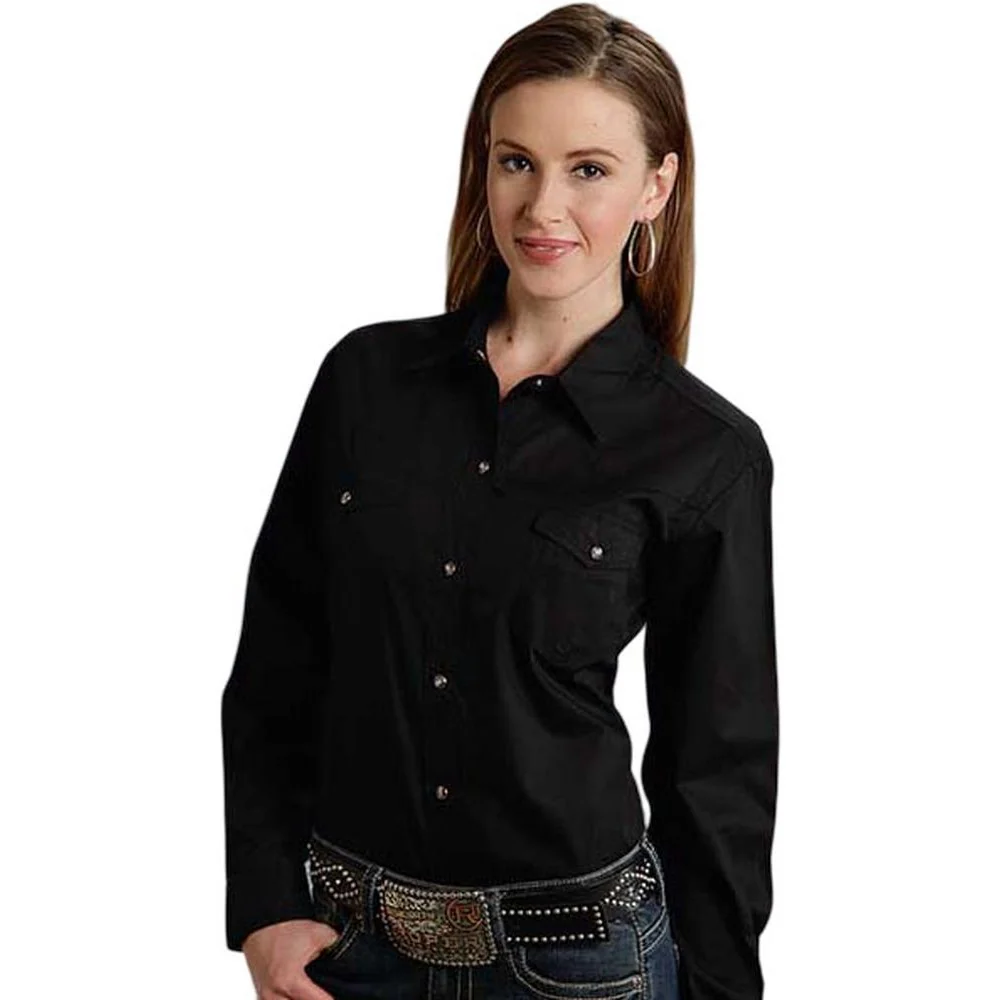 Roper - Womens Long Sleeve Poplin Shirt - Image 2