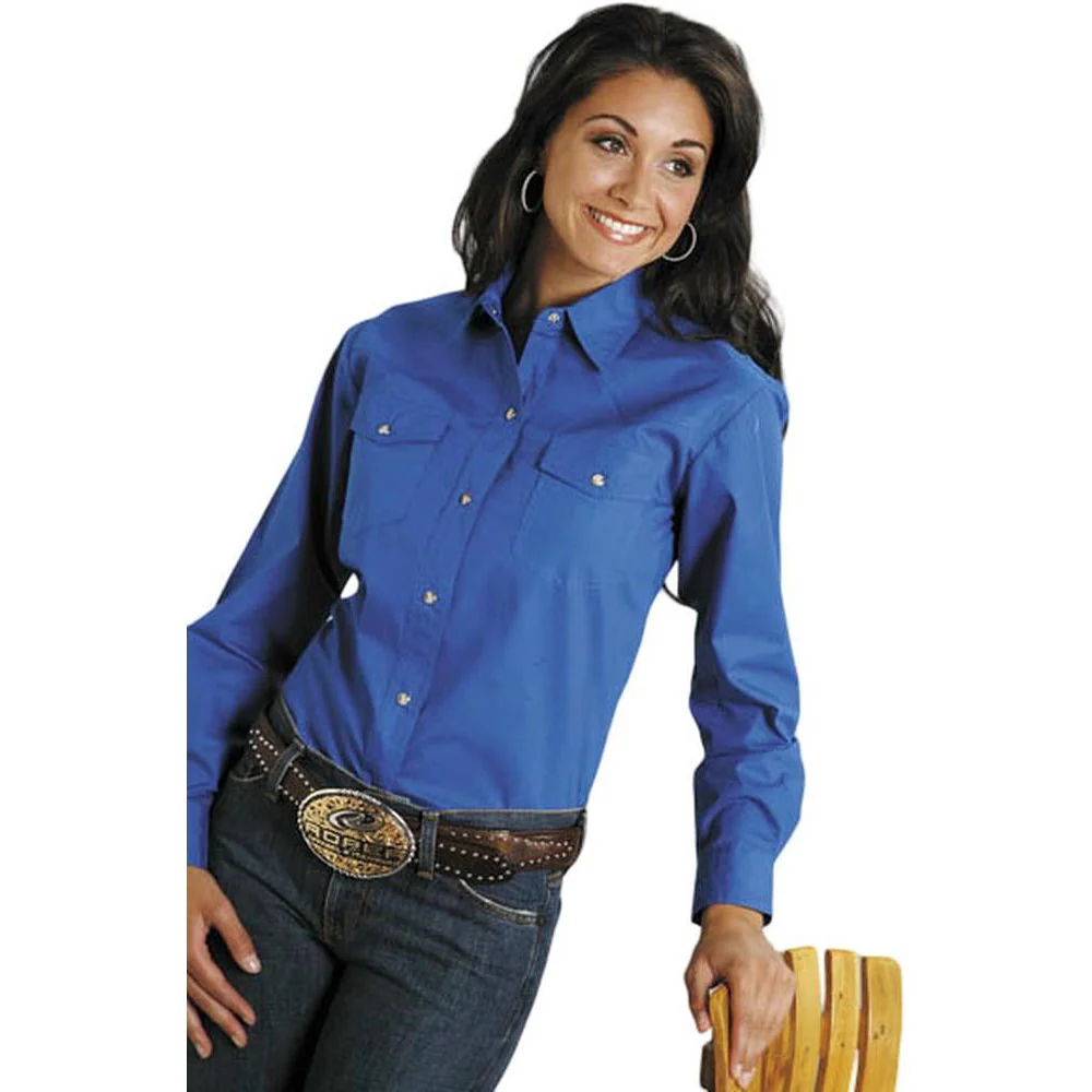 Roper - Womens Long Sleeve Poplin Shirt - Image 2