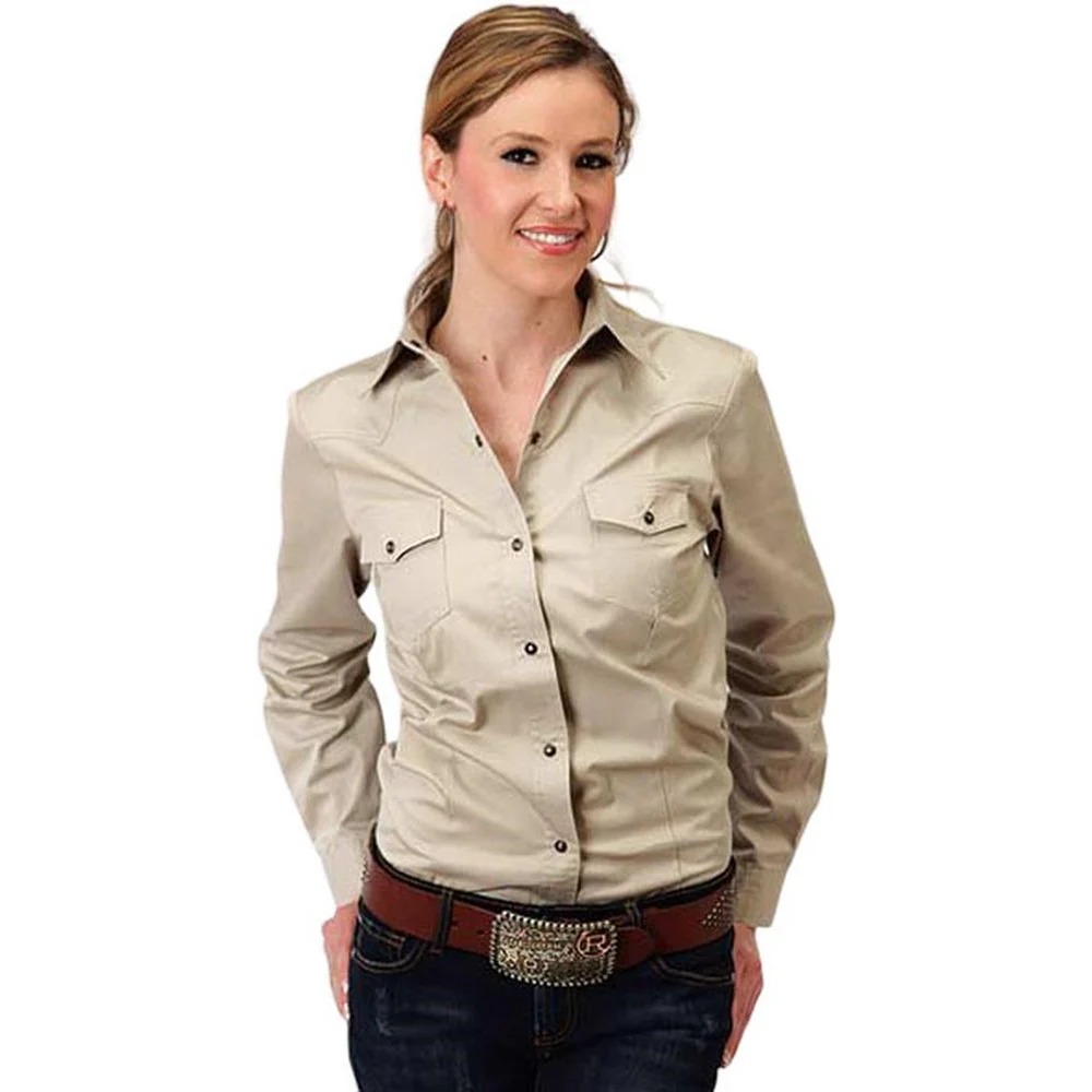 Roper - Womens Long Sleeve Poplin Shirt - Image 2