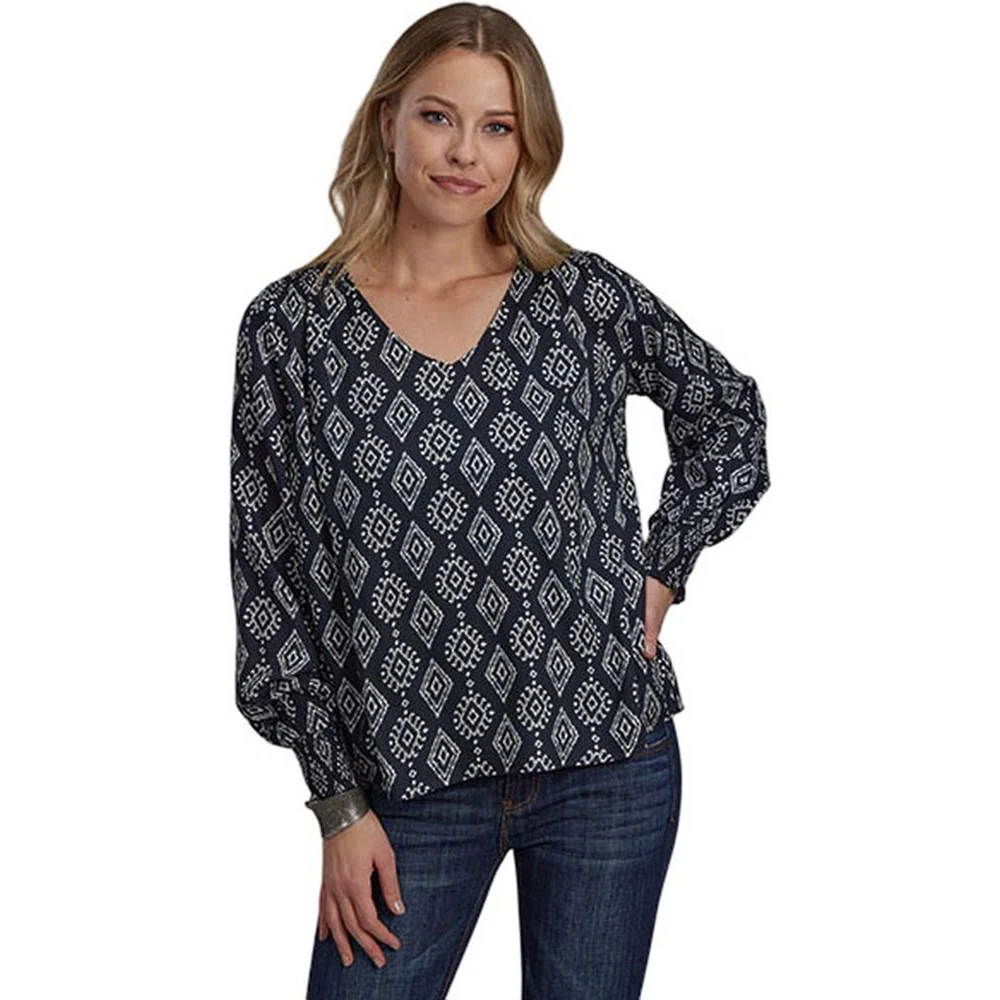 Roper - Womens Long Sleeve Pullover Blouse - Image 2