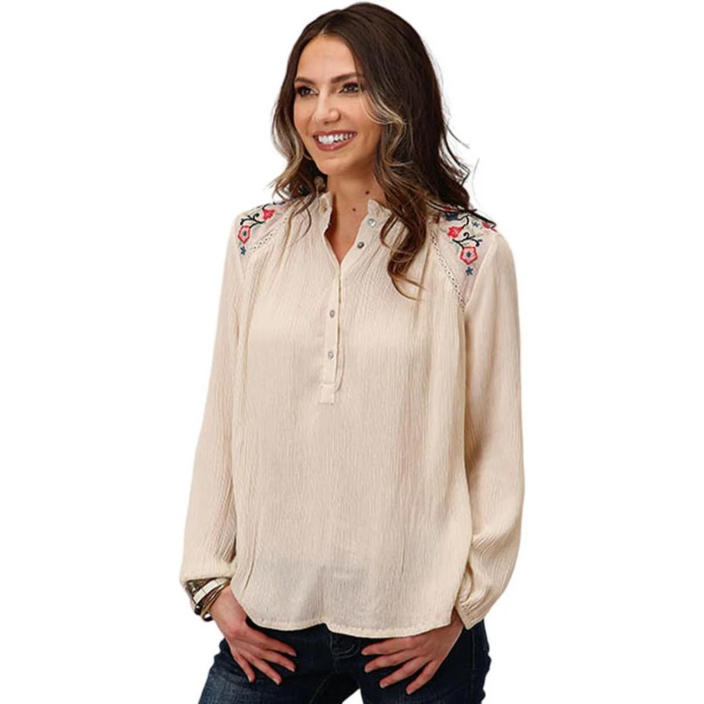 Roper - Womens Long Sleeve Romantic Blouse