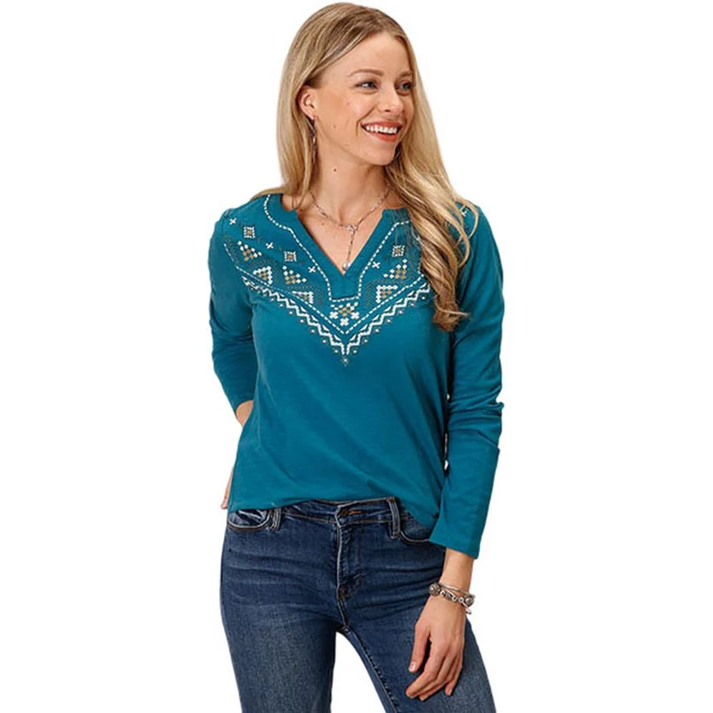 Roper - Womens Long Sleeve Shirt Studio West